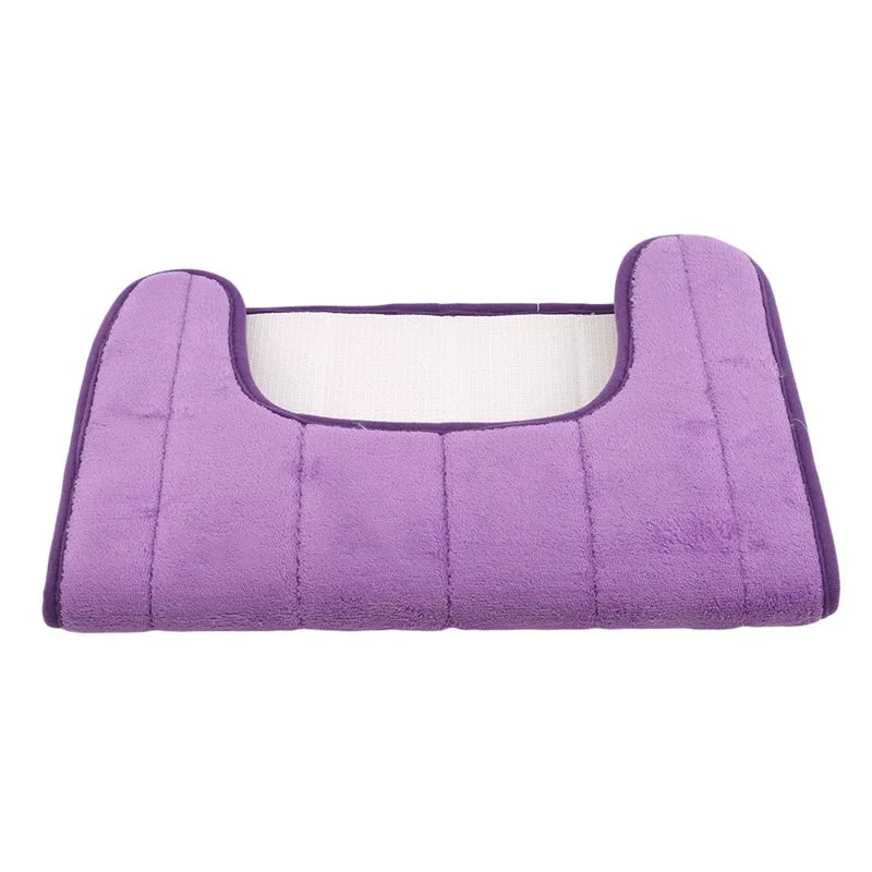 U-Shaped Memory Foam Bath Mat – Absorbent Non-Slip Rug for Bathroom Toilet