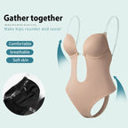 Backless Bodysuit Shapewear – Tummy Control Thong for Invisible Slimming Support