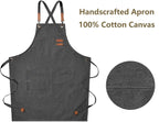 Canvas Chef Apron – Professional Kitchen Bib for BBQ and Salon Use