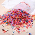 Colorful Disposable Hair Bands – Elastic Rubber Ties for Kids Hairstyles