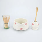 Matcha Whisk Set – Ceramic Bow Tea Bowl for Traditional Japanese Tea Ceremony