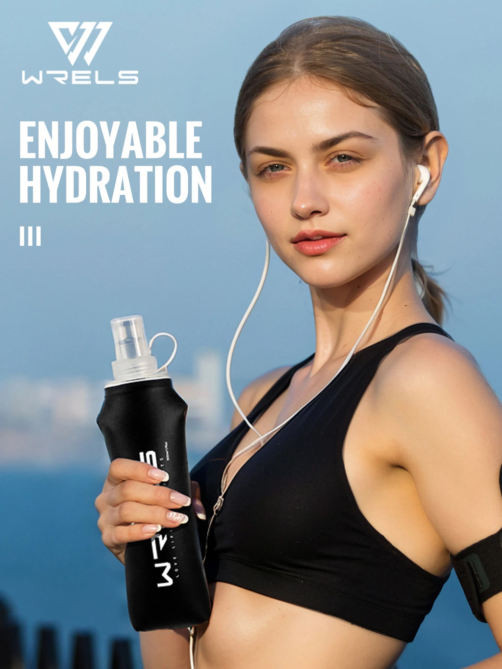 TPU Soft Water Bottle – Foldable BPA Free Hydration Flask for Running Hiking