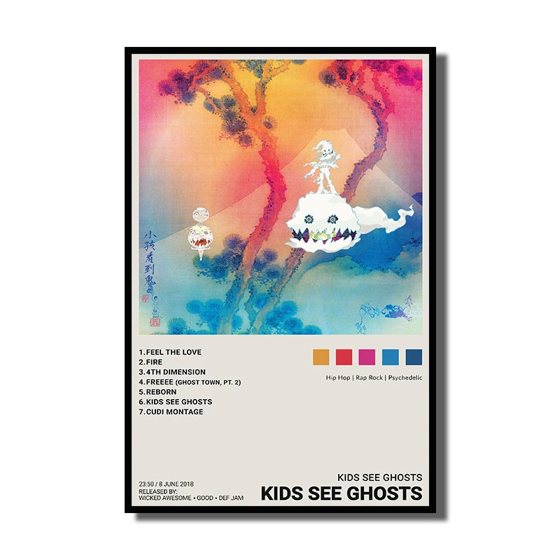 Kanye West Canvas Poster – HD Music Album Art for Home Wall Decor