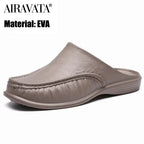 Men EVA Slip-On Flat Sandals – Lightweight Beach Shoes for Summer Casual Wear