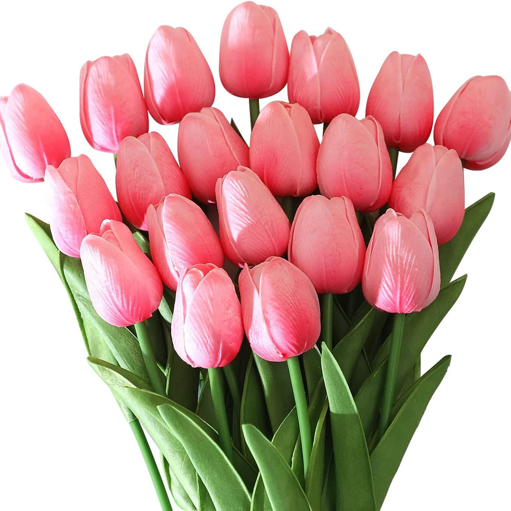 Real Touch Artificial Tulip Flowers – Decorative Floral Bouquet for Wedding Home