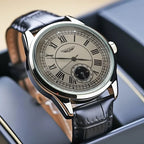 Luxury Leather Quartz Wristwatch – Waterproof Business Accessory for Men