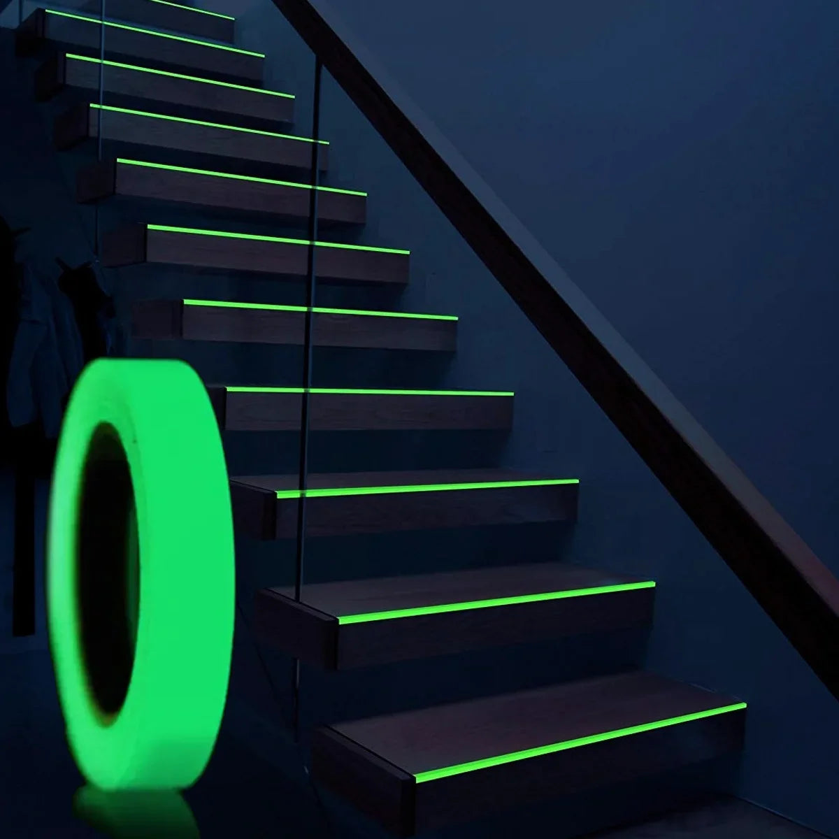 Luminous Safety Tape – 1cm x 3m Fluorescent Glow Strip for Stair Fire Warning