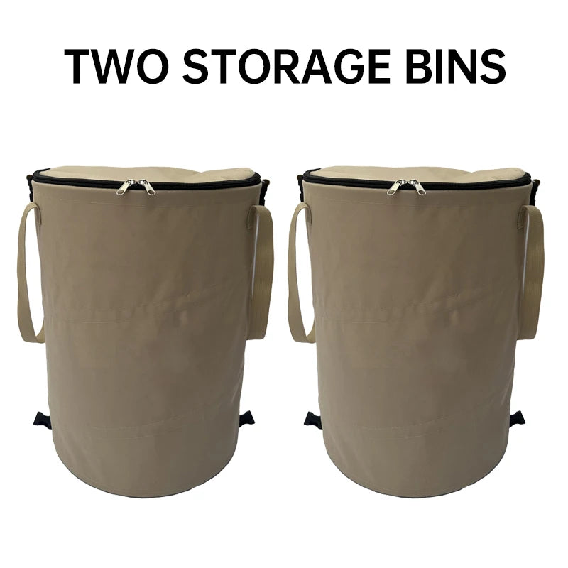 Foldable Outdoor Trash Can – Large Capacity Storage Bin for Camping and Laundry