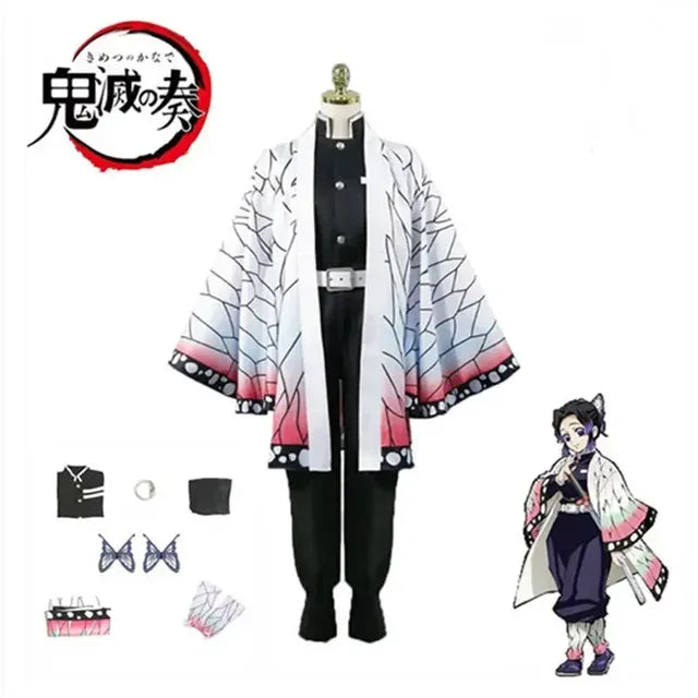 Kochou Shinobu Kimono Uniform Set – Kids Demon Slayer Cosplay for Halloween