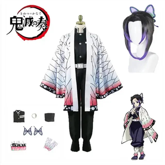 Kochou Shinobu Kimono Uniform Set – Kids Demon Slayer Cosplay for Halloween