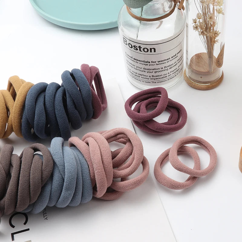 Nylon Elastic Hair Bands – Soft Ponytail Holders for Kids Hairstyles