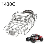 RC Car Spare Parts – Differential Shock and Tire Set for 1/14 Scale Models