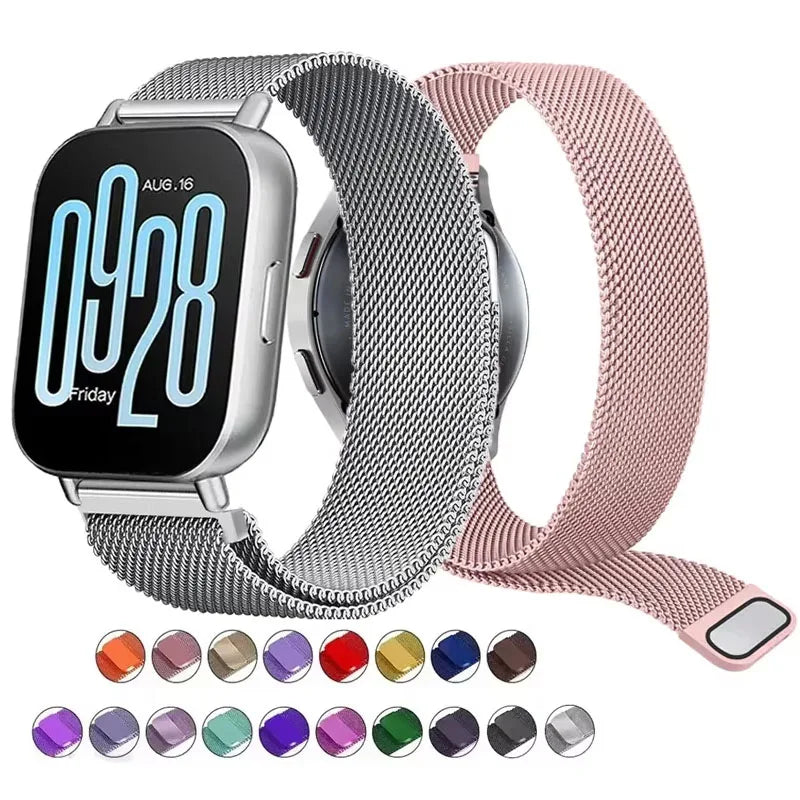 Milanese Stainless Steel Watch Band – Magnetic Mesh Loop for Xiaomi Redmi