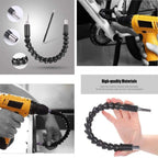 Flexible Drill Bit Extension Set – 105° Right Angle Adapter for Power Tools