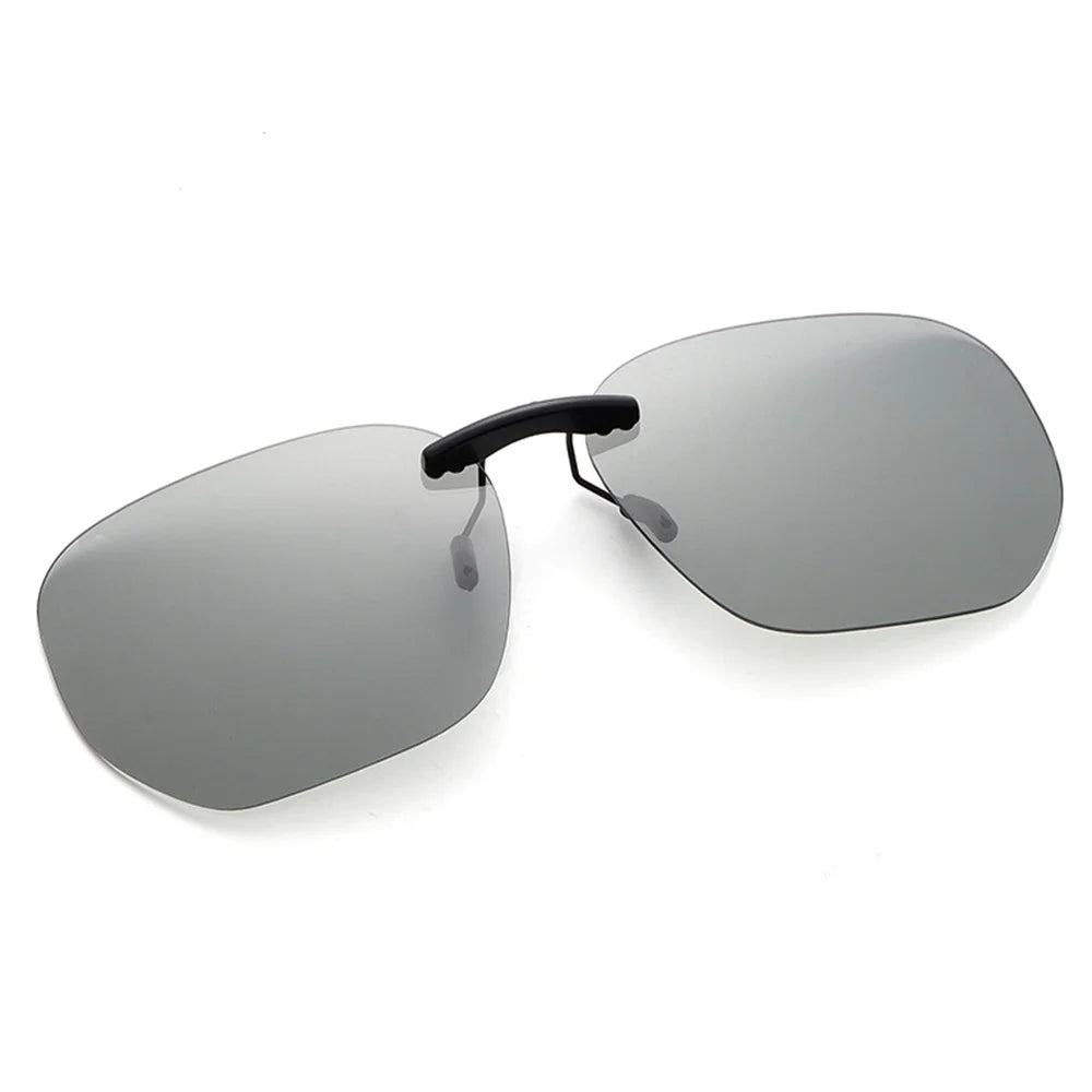 Polarized Clip-On Sunglasses – Square UV400 Lenses for Driving and Fishing