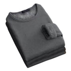 Thermal Fleece T-Shirt – Men's Long-Sleeved Velvet Padded Base Layer for Winter