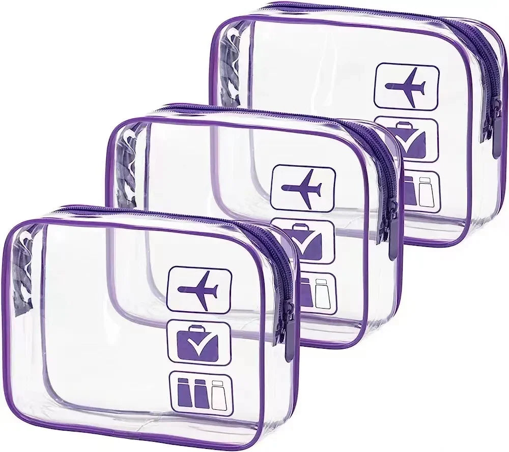 Transparent PVC Travel Toiletry Bag – Waterproof Cosmetic Organizer for Packing