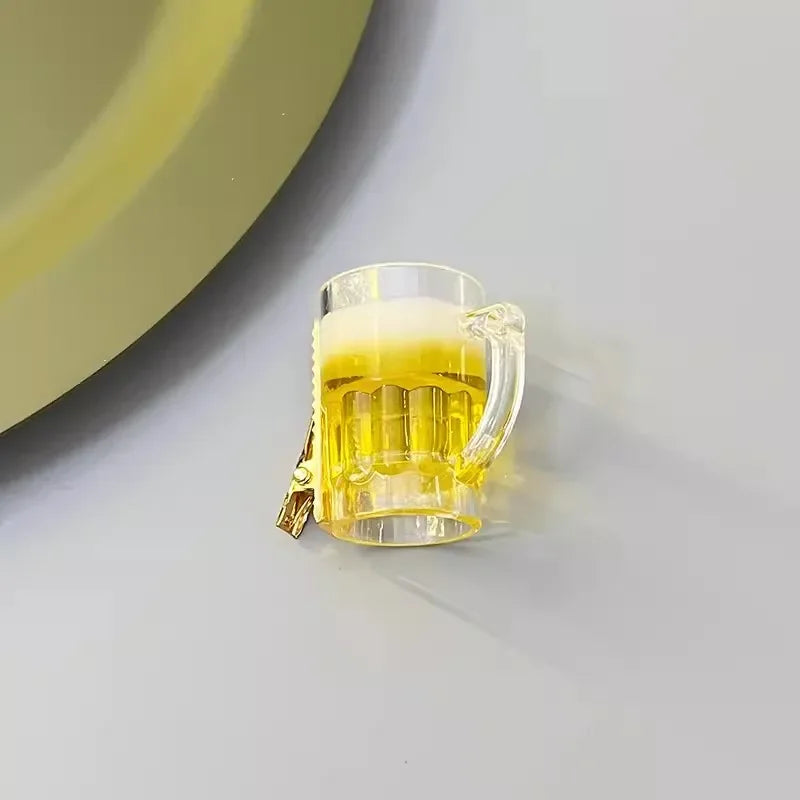 Beer Shaped Hair Clips – Creative Novelty Barrettes for Party Hairstyling