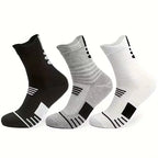 Cotton Mid-calf Socks – Solid Colour Daily Wear for Men