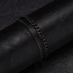 Stainless Steel Chain Bracelet – Men’s Trendy Cuban Link Wristband for Jewelry
