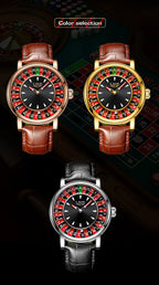 LIGE Roulette Quartz Watch – Luxury Leather Wristwatch for Men Gifts