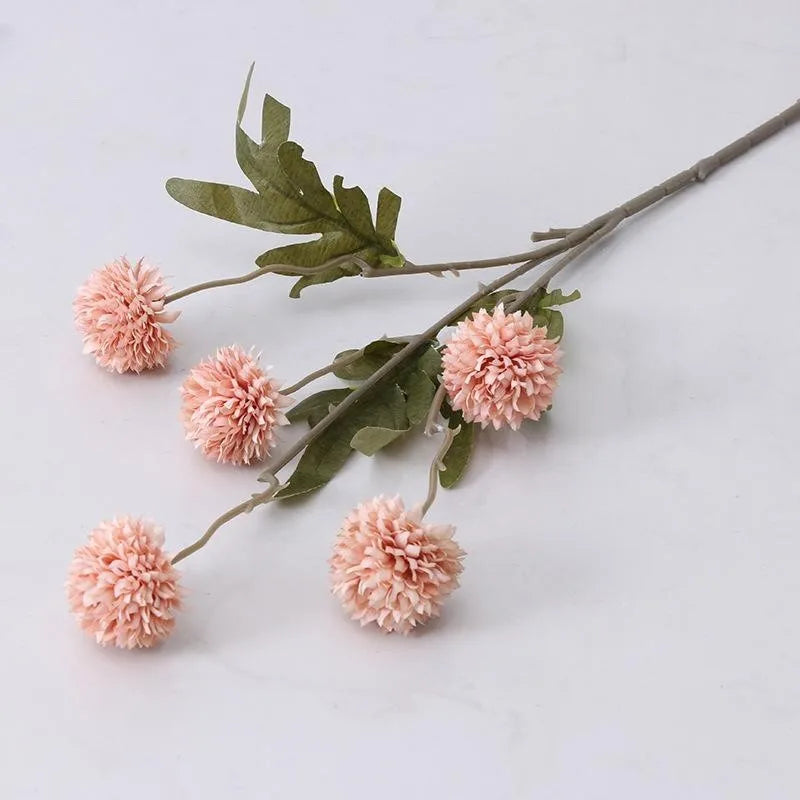 Silk Dandelion Flower Bouquet – Artificial Floral Decor for Wedding Home