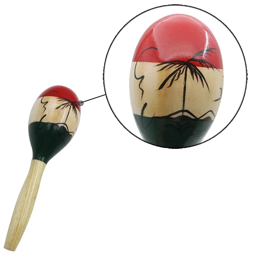 Wooden Maracas Shakers – Tropical Percussion Instrument for Kids Party Toys