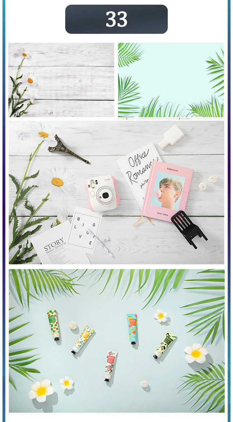 Marble Wood Grain Photography Backdrop – 57x87cm Waterproof Studio Props