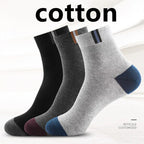 Cotton Mid-calf Socks – Solid Colour Daily Wear for Men