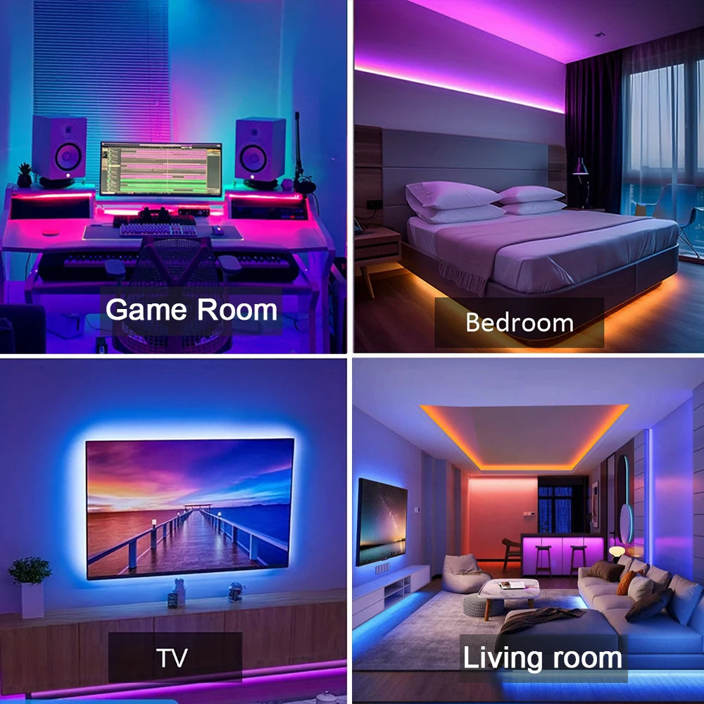 RGB LED Strip Light – Flexible App Controlled Tape for Bedroom Decoration