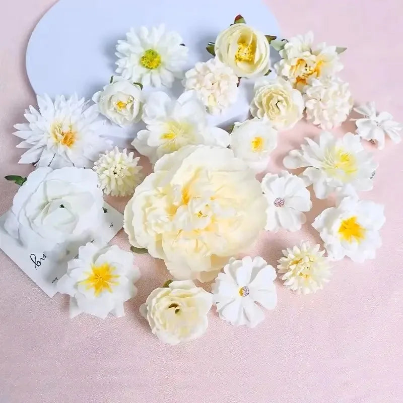 Mixed Silk Rose Artificial Flowers – Floral Decor for Weddings and DIY Crafts