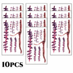Realistic Fake Scar Tattoos – Bloody Wound Decals for Halloween Makeup