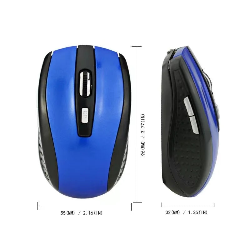 Ergonomic Wireless Optical Mouse – 6D Gaming Peripheral for PC Laptop