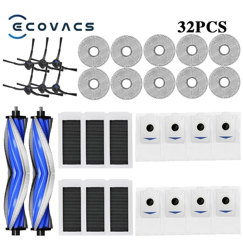 Robot Vacuum Replacement Kit – Dust Bags and Brushes for Ecovacs X5 OMNI
