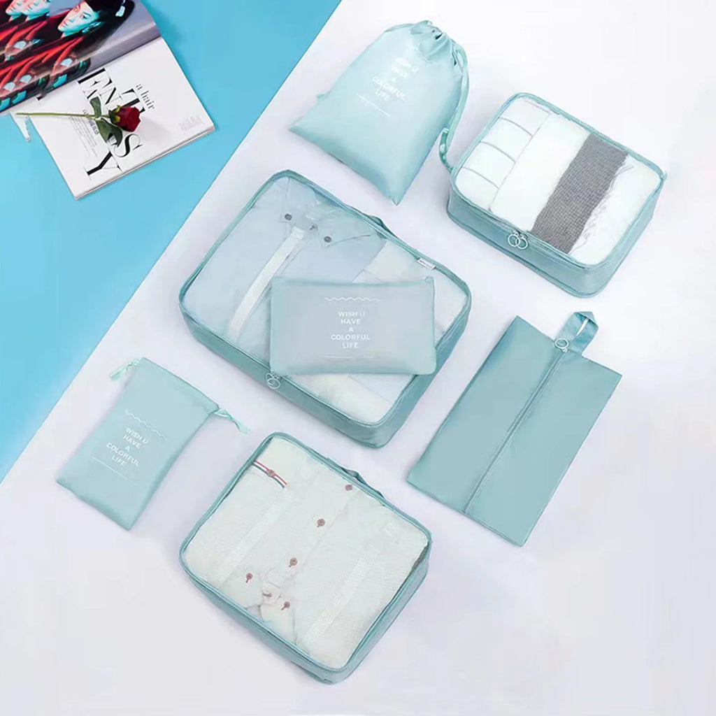 Mesh Travel Packing Cubes – Luggage Organizer Set for Suitcase Storage