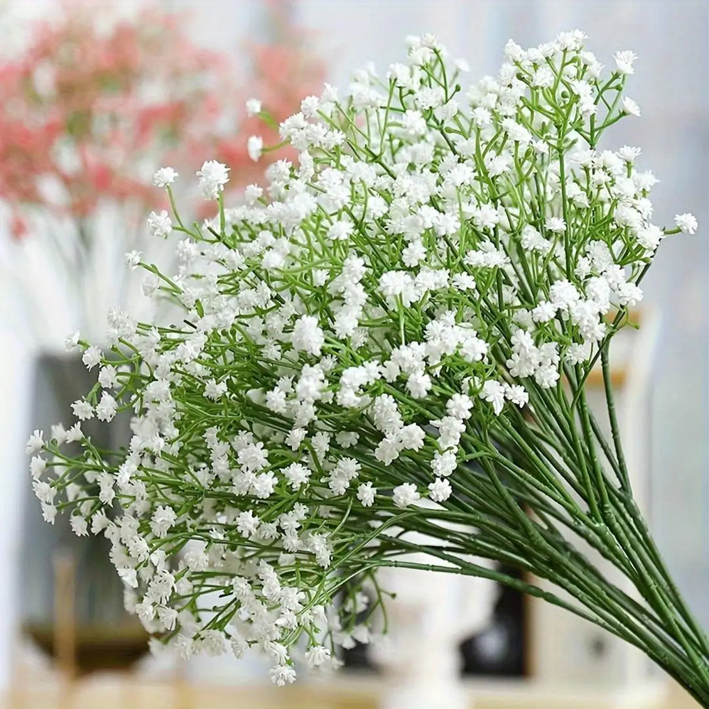 Artificial Baby's Breath Flowers – Floral Bouquet for Home Decor