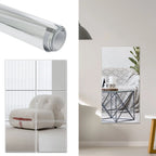 Self-Adhesive Mirror Wall Stickers – Flexible Reflective Safety Decal for Home Decor