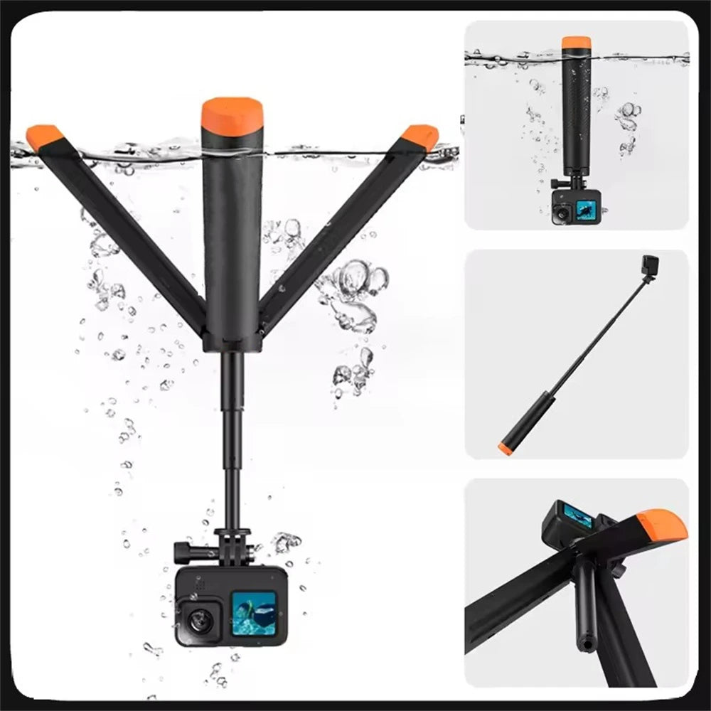 Extendable Buoyancy Selfie Stick – Floating Tripod for GoPro and DJI Action Cameras