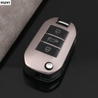 TPU Flip Key Case – Protective Shell for Peugeot and Citroen Car Remotes