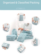 Mesh Travel Packing Cubes – Luggage Organizer Set for Suitcase Storage