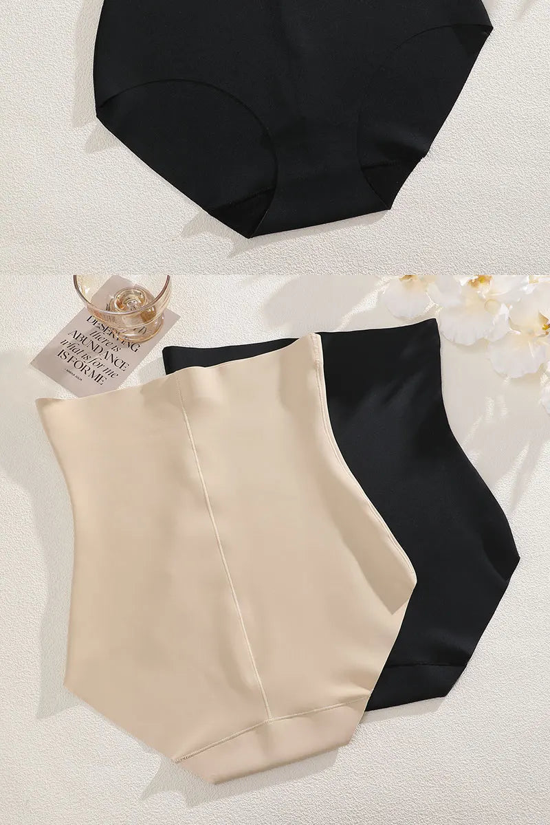 Seamless High Waist Shapewear – Ice Silk Tummy Control Panties for Women