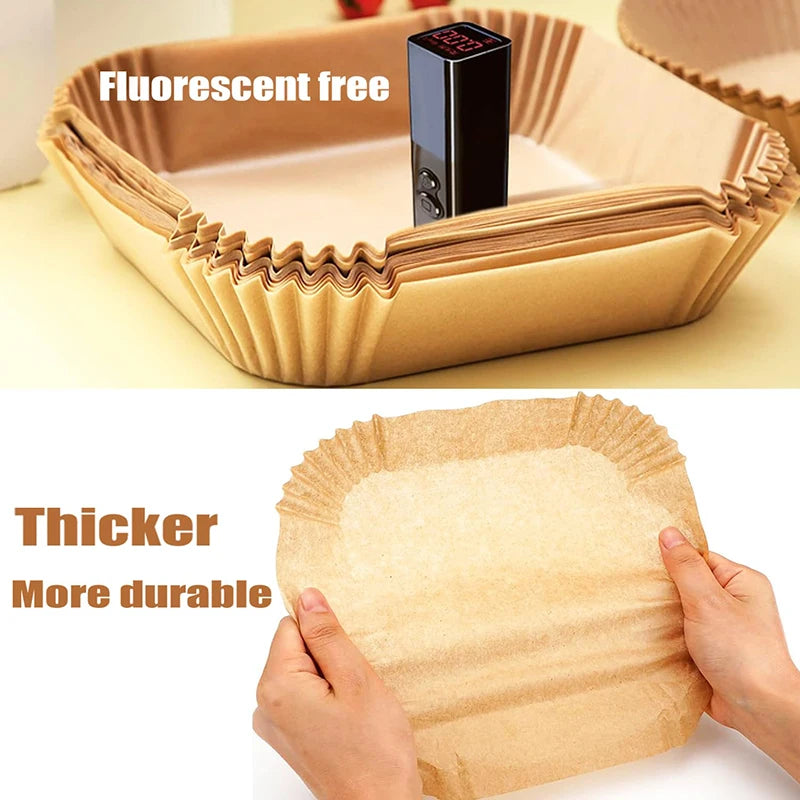 Disposable Air Fryer Parchment Liners – 9 Inch Nonstick Paper for Baking