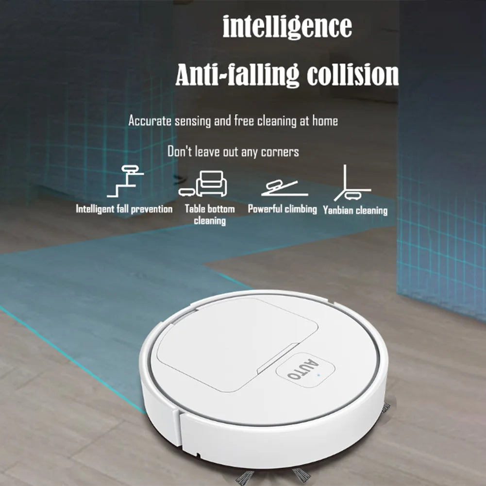 3-in-1 Robot Vacuum Mop – USB Rechargeable Cleaner for Home Pet Hair