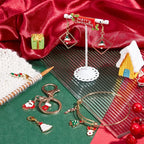 Christmas Enamel Stitch Markers – Alloy Crochet Charms for Knitting Projects