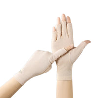 Cotton Fingerless Sunscreen Gloves – UV Protection for Driving and Outdoor