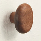 Natural Wooden Wall Hooks – Minimalist Coat and Hat Hanger for Entryway