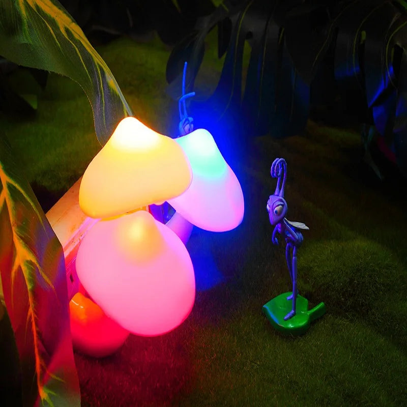 Mushroom LED Night Light – Automatic Sensor Lamp for Kids Bedroom Decor