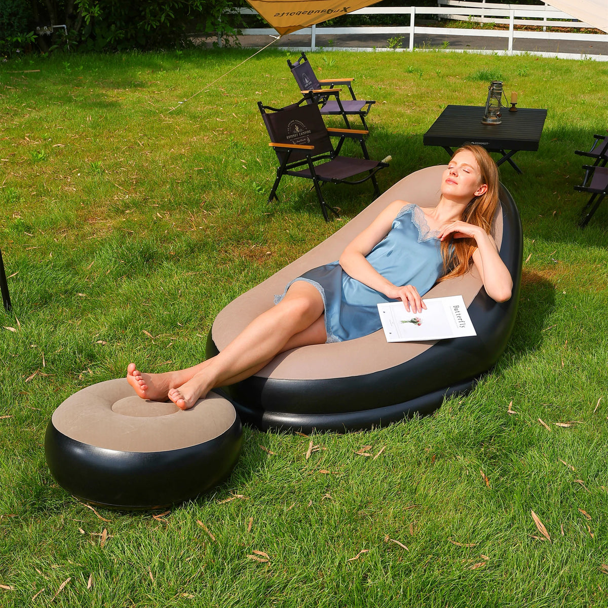Inflatable Air Sofa Bed – Portable Foldable Recliner for Outdoor Camping