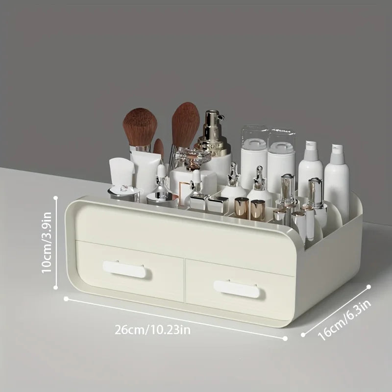 Large Plastic Makeup Organizer – Multi-Drawer Storage for Vanity Desktop