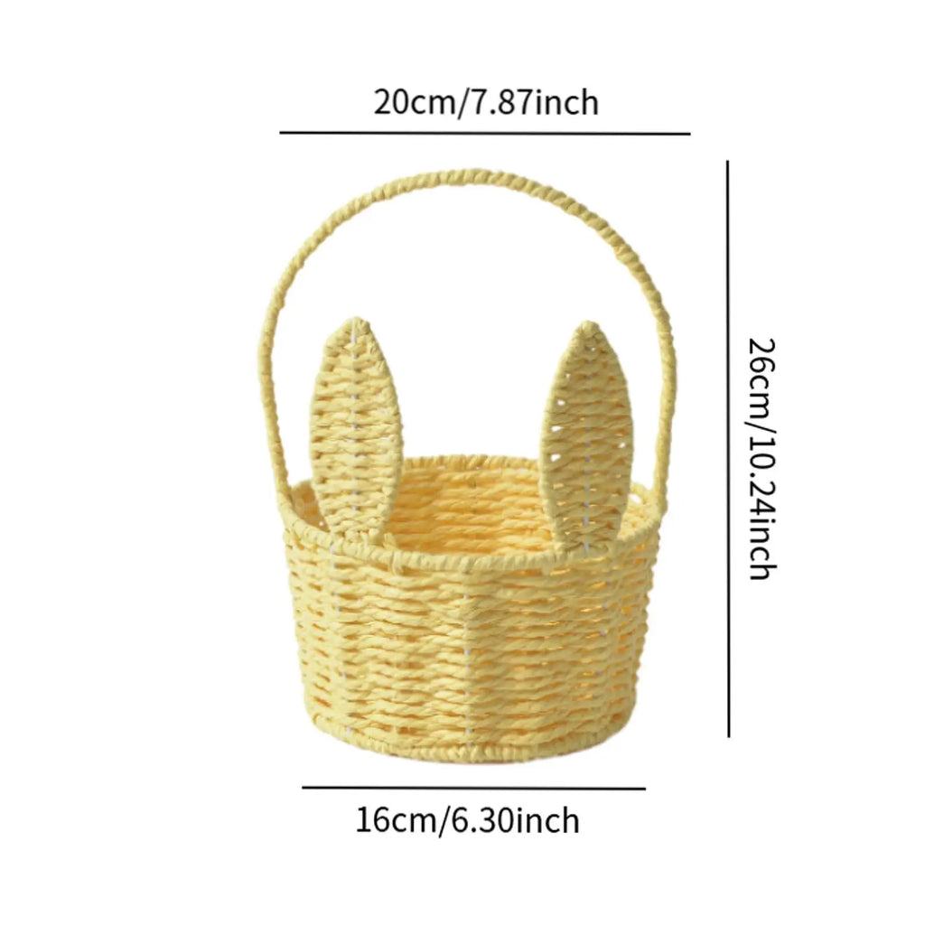 Miniature Easter Bunny Basket – Reusable Decorative Storage for Holiday Decor